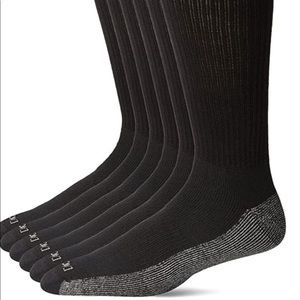 Mens 5 Pairs DICKIES Dri-Tech Crew Black Socks Extended Shoe Size 12-15